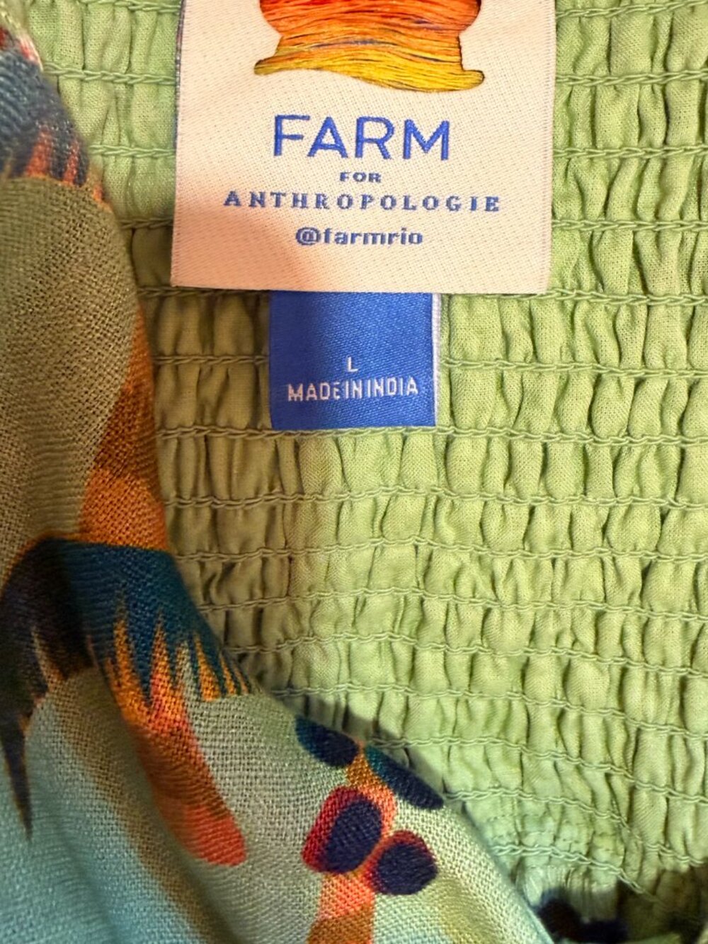 Anthropologie Farm Rio Tie-Front Linen Dress - Picture 4 of 4
